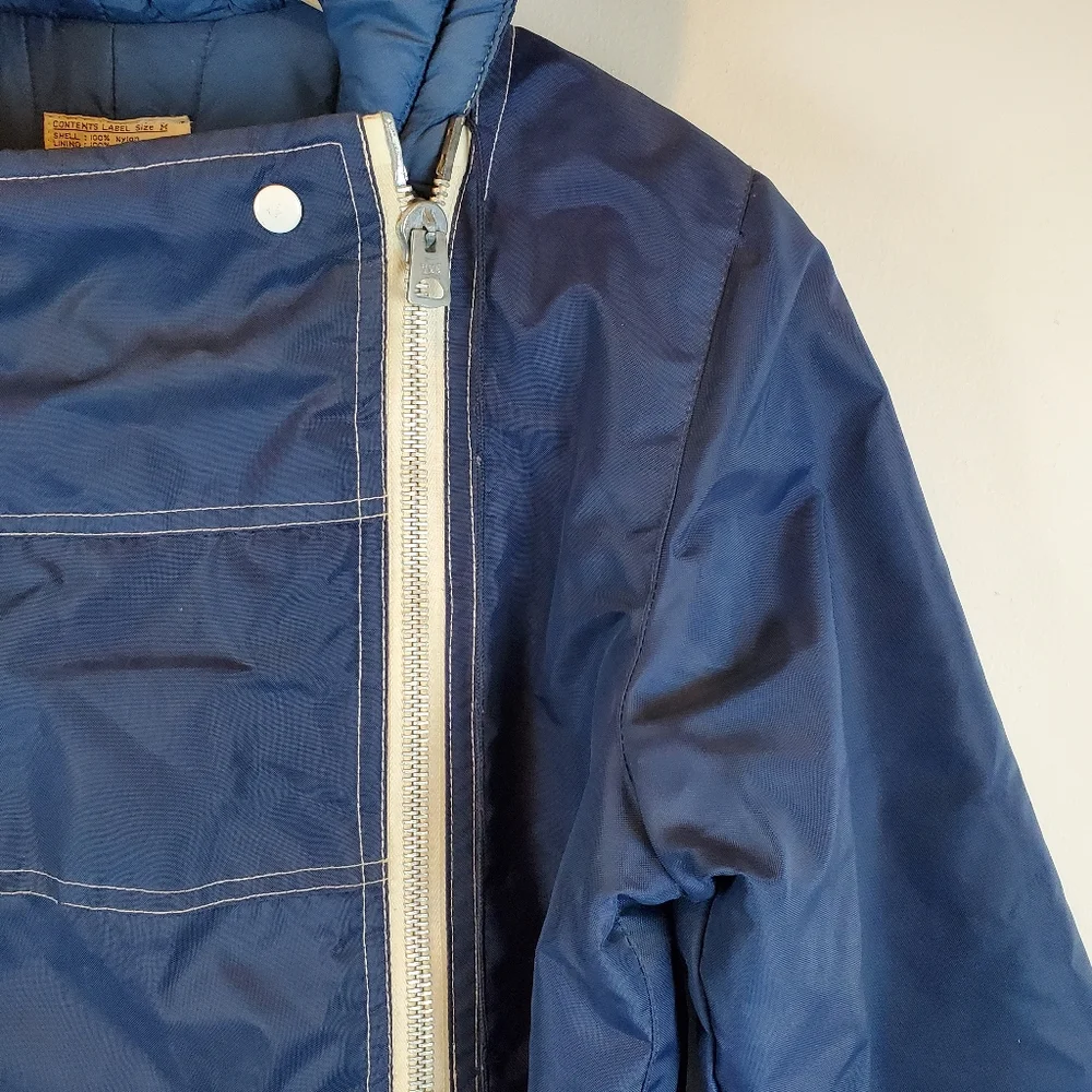 Vintage 1970s Double Zip Snowmobile Suit Size M Mens Rockabilly Astronaut Retro - Picture 6 of 15